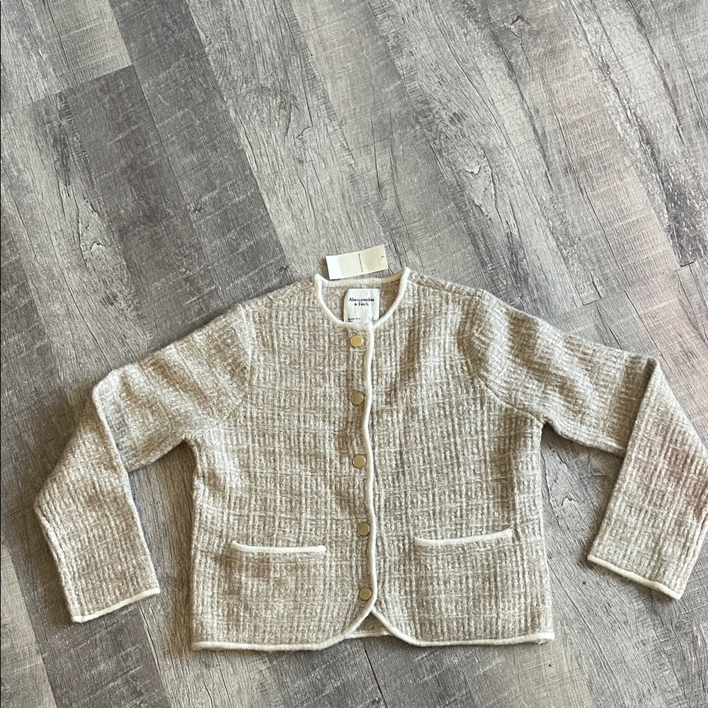 Abercrombie & Fitch Tweed-Inspired Sweater Jacket